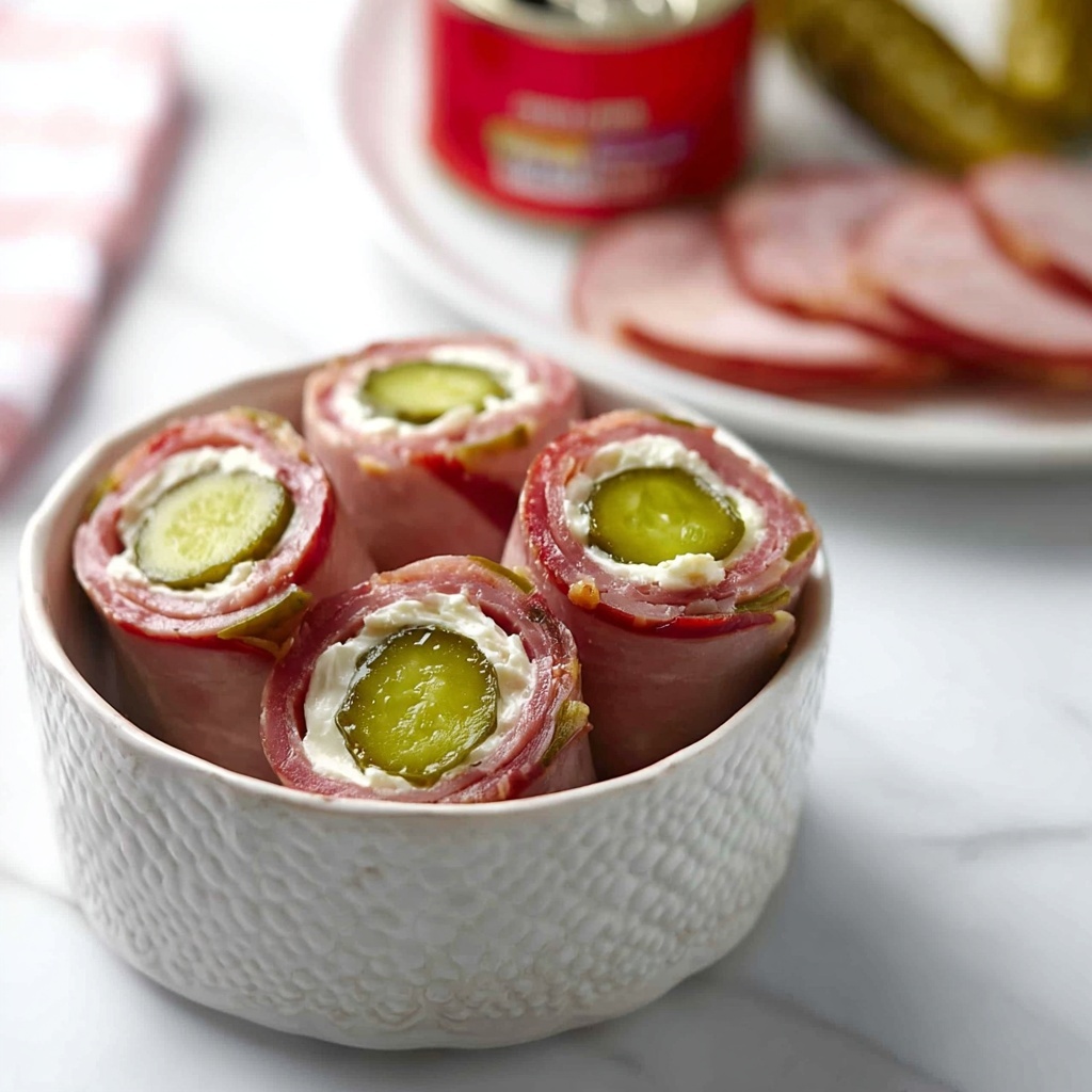 Dried Beef Pickle Roll Ups Recipe - Recipe Image