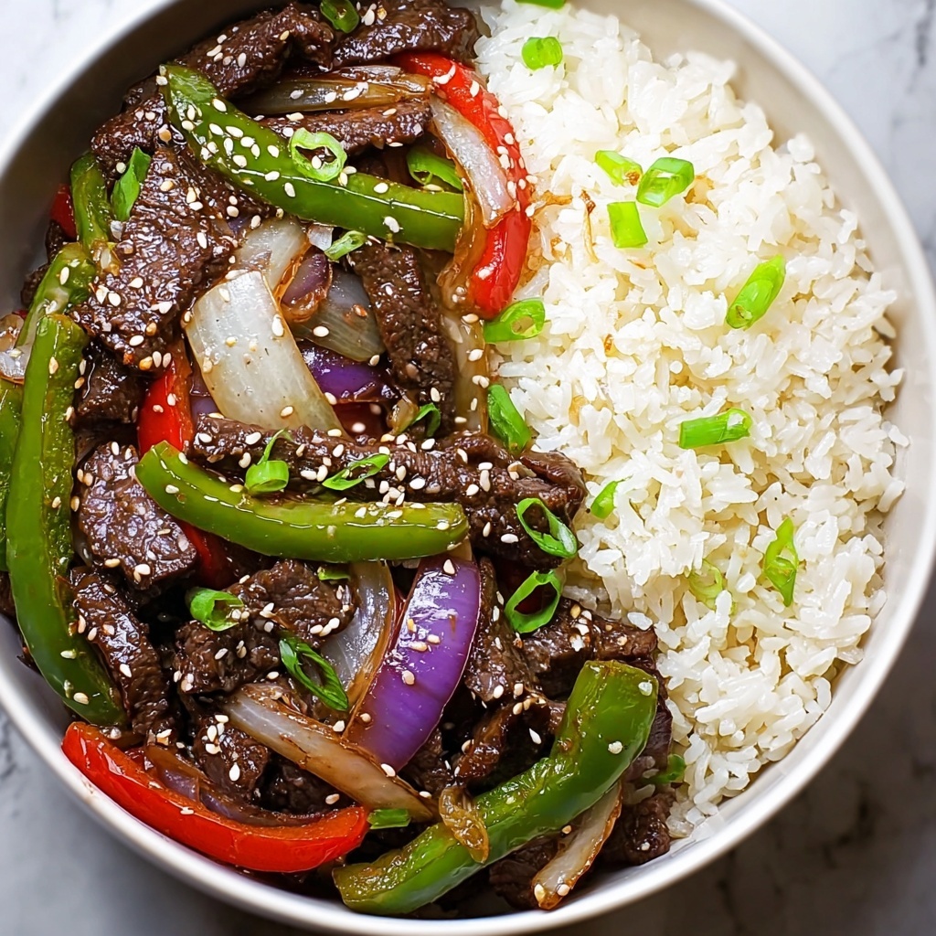 Sizzling Chinese Pepper Steak with Onions Recipe - Recipe Image