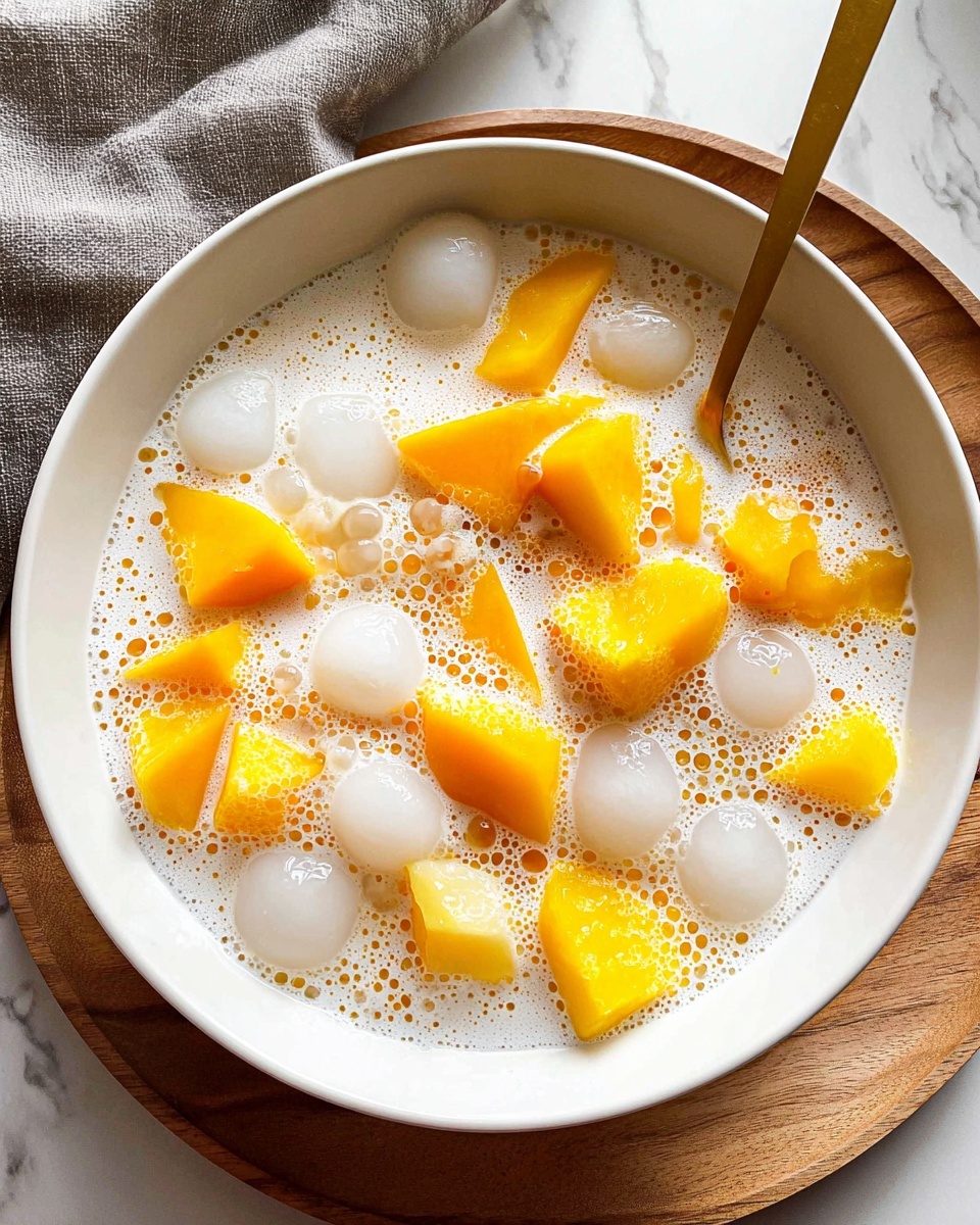 Mango Bango: Creamy Mango and Sago Pearls in Coconut Milk Recipe - Recipe Image