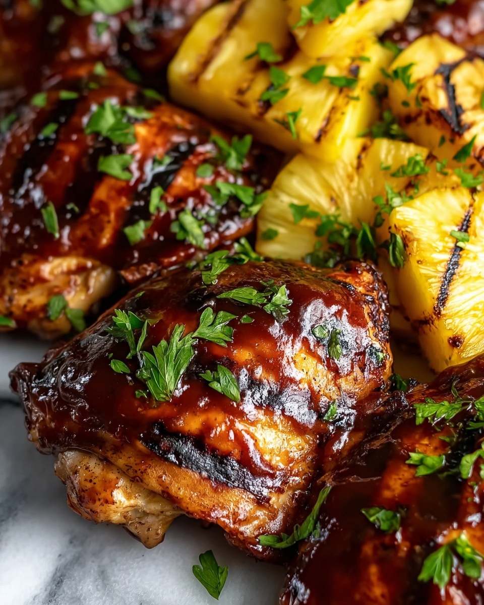 Hawaiian BBQ Chicken and Pineapple Foil Packets Recipe - Recipe Image