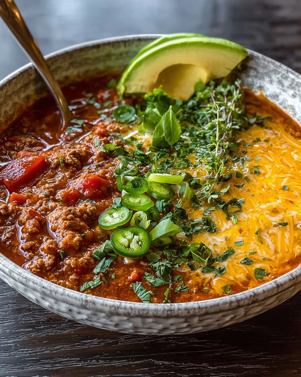 Crockpot Spicy Queso Beef Chili Recipe - Recipe Image