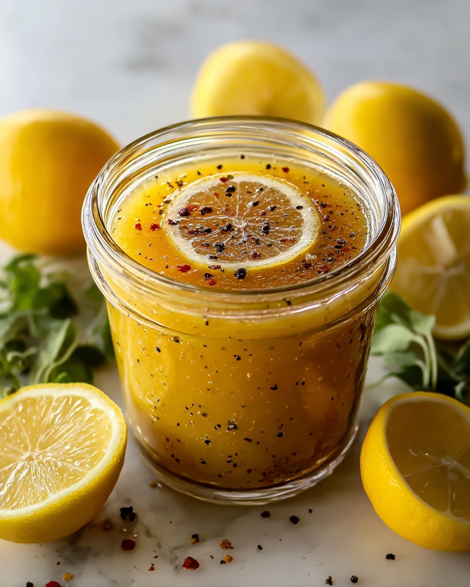 Easy Homemade Lemon Vinaigrette Dressing in a Jar Recipe - Recipe Image