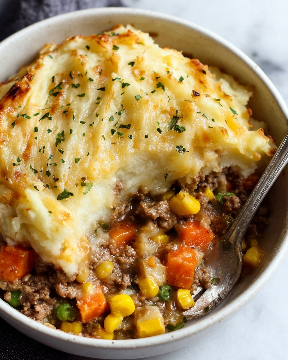 Classic Shepherd's Pie with Beef and Vegetables Recipe - Recipe Image