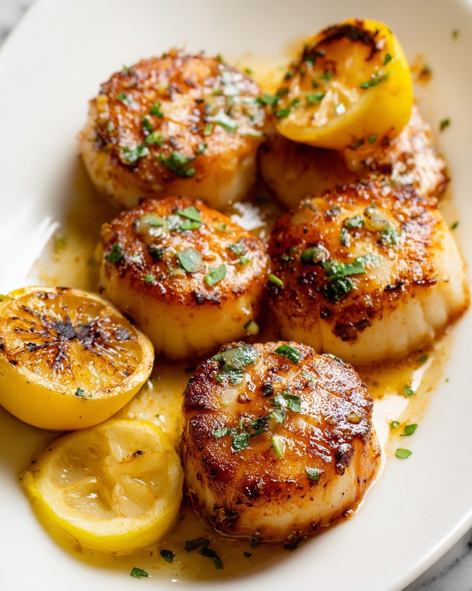 Seared Sea Scallops with Lemon and Parsley Recipe - Recipe Image