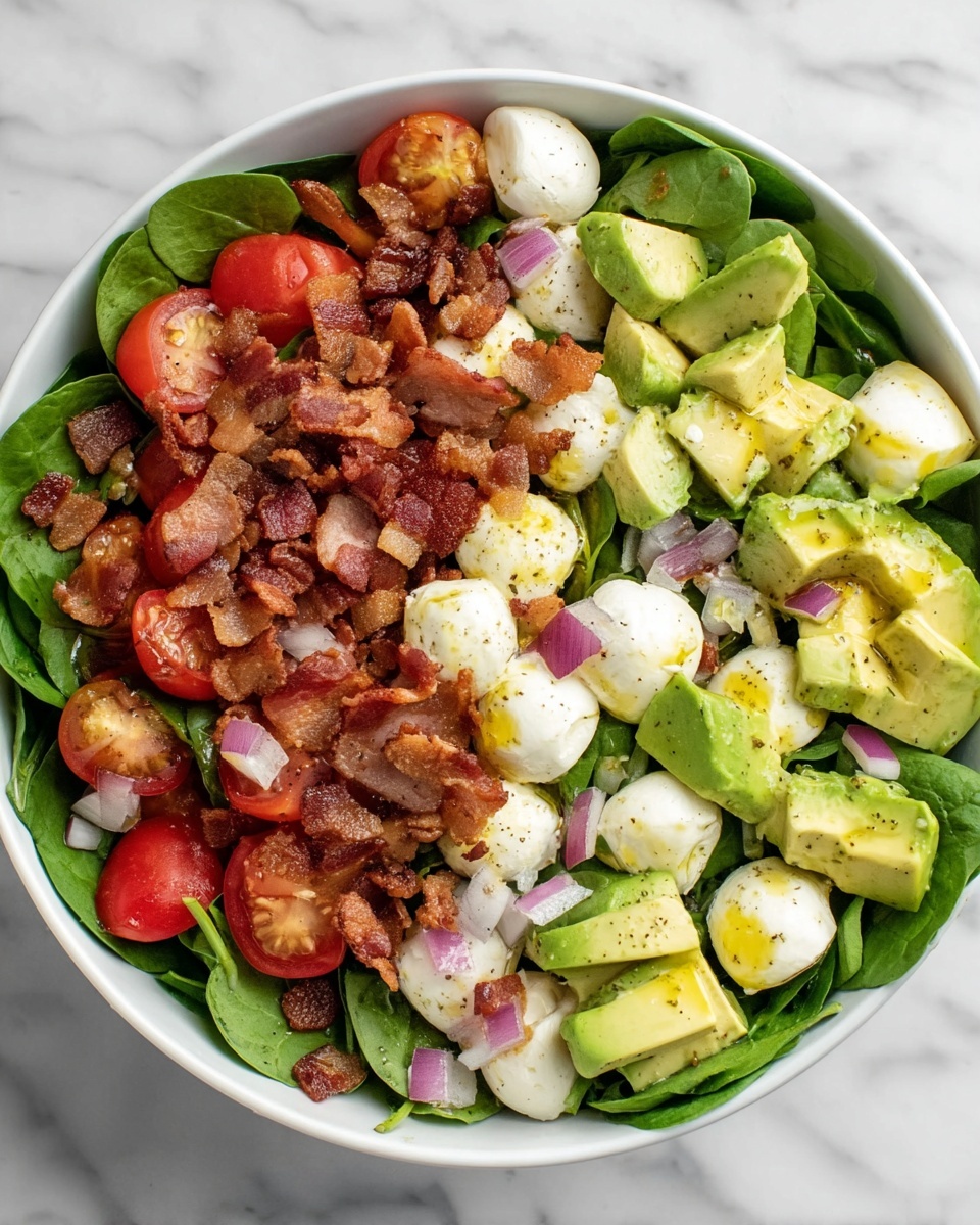 Avocado Bacon Spinach Salad Recipe - Recipe Image