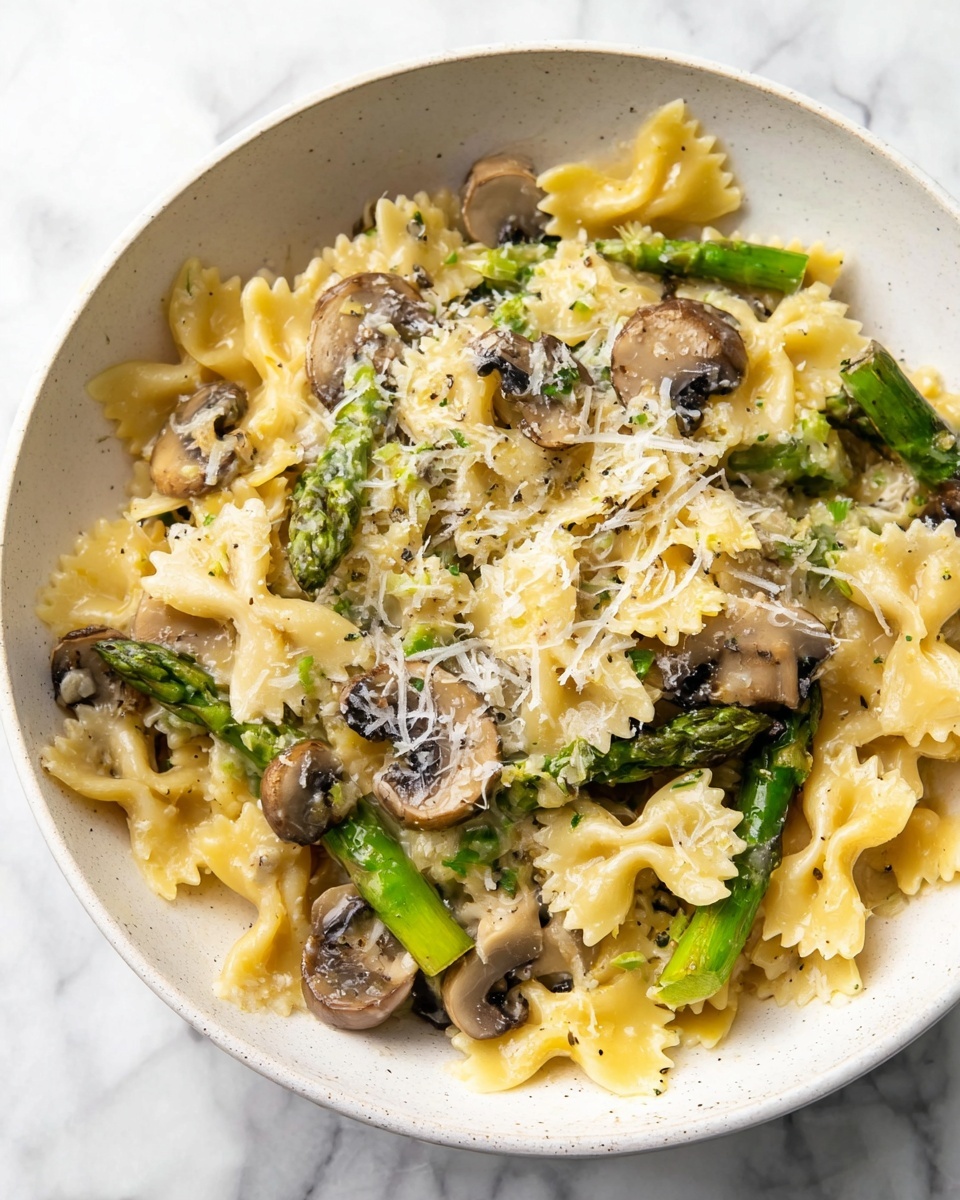 Asparagus and Mushroom Pasta Recipe - Recipe Image