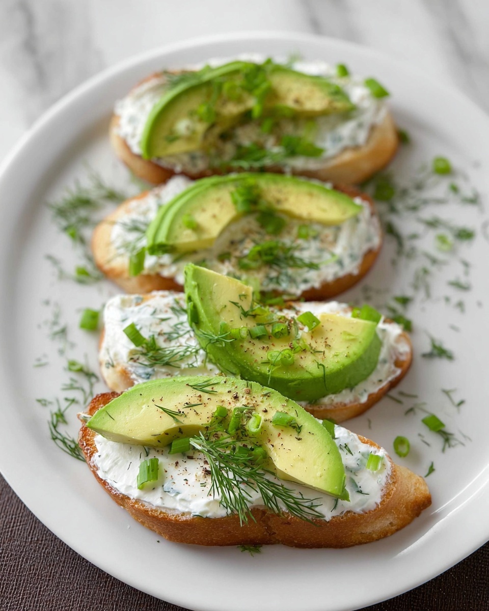 Garlic Herb Cream Cheese and Avocado Canapés Recipe - Recipe Image
