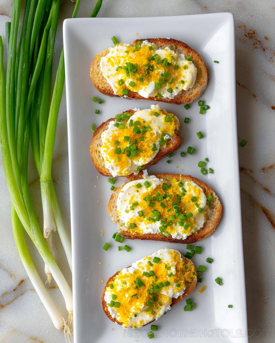 Egg and Chive Canapés with Creamy Swiss Cheese Recipe - Recipe Image