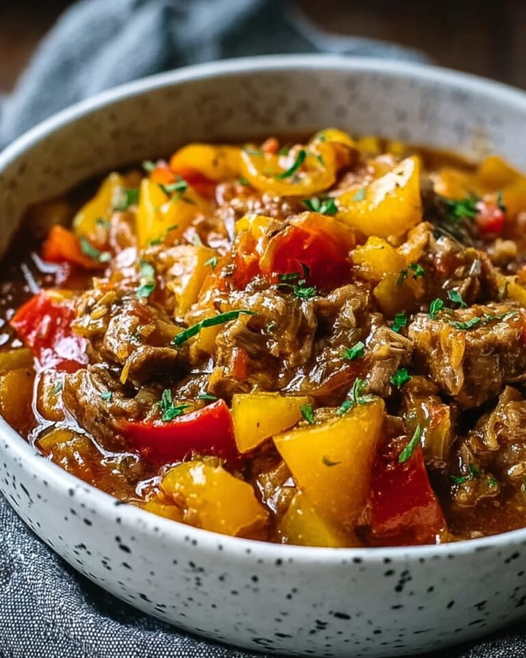 Italian Drunken Noodles with Sausage and Bell Peppers Recipe