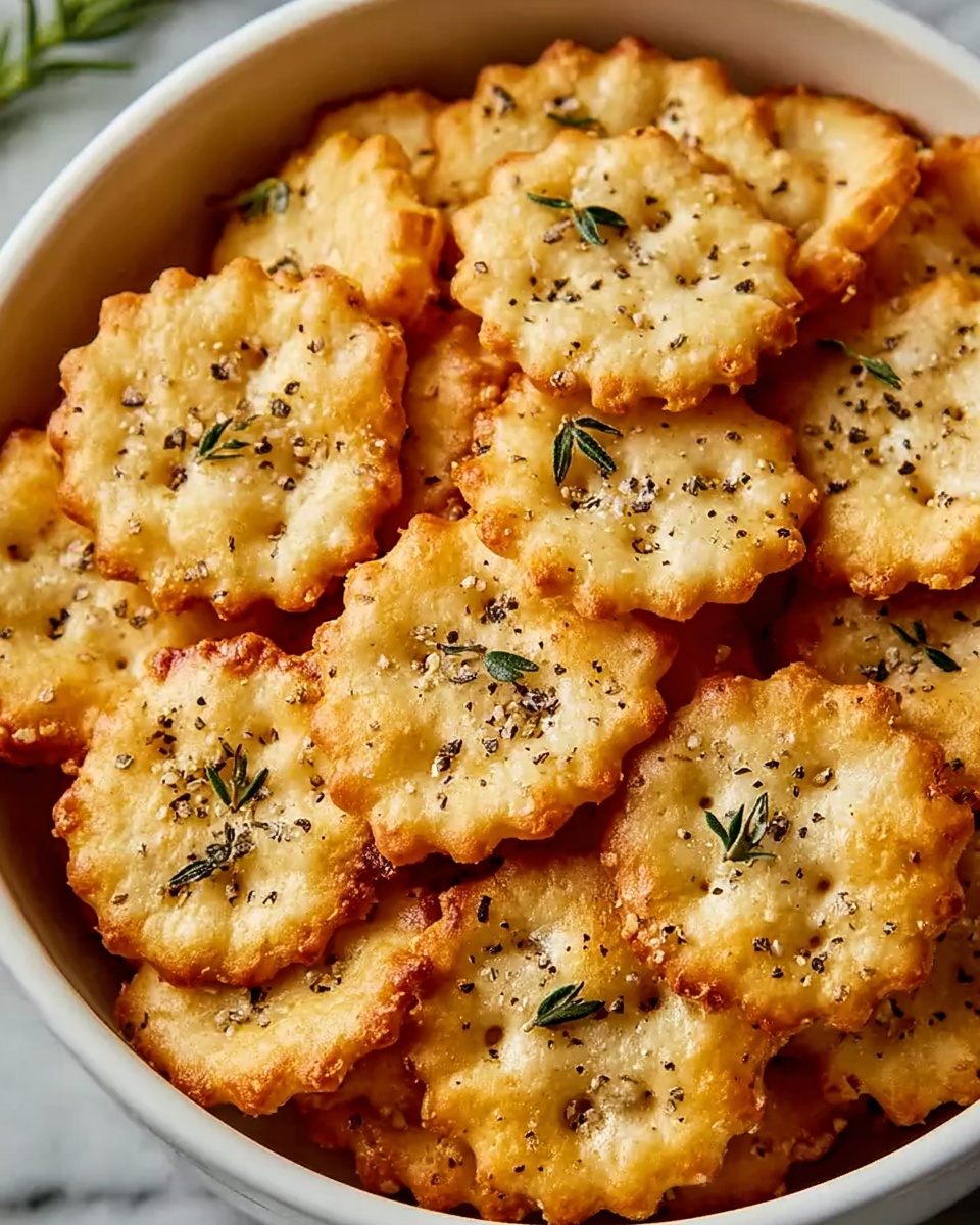 Cheesy Garlic Ritz Bits Snacks Recipe - Recipe Image