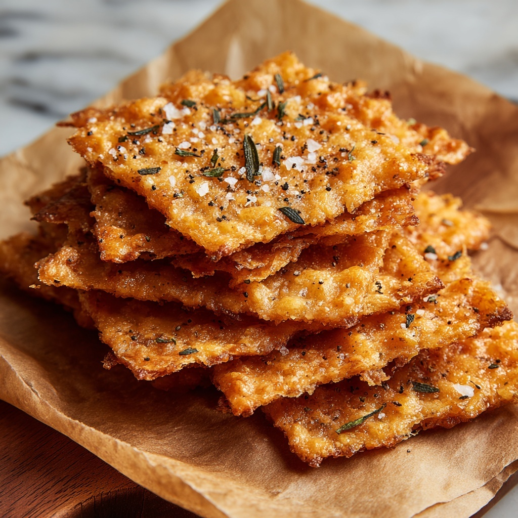 Crispy Sourdough Cheddar Crackers (Savory, Tangy & Zero-Waste) Recipe - Recipe Image