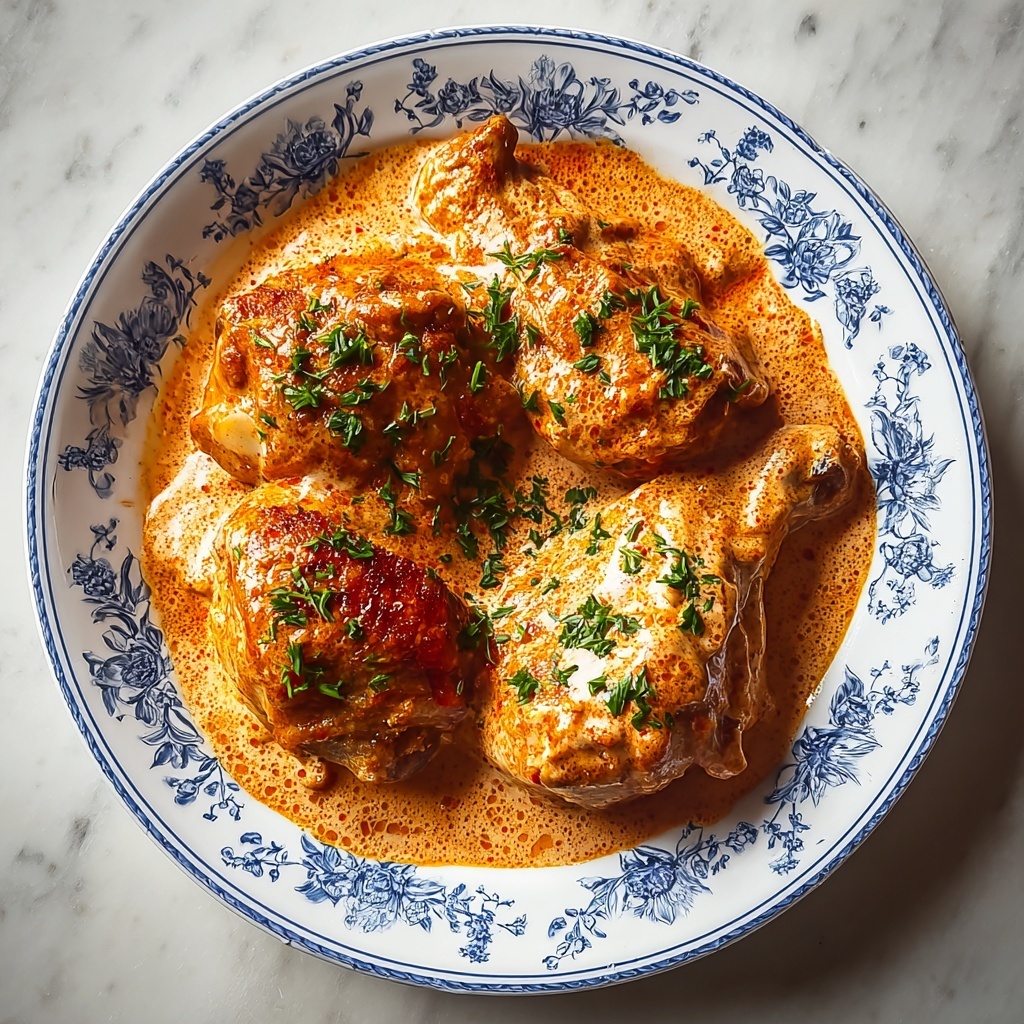 Traditional Hungarian Chicken Paprikash with Creamy Sauce Recipe - Recipe Image