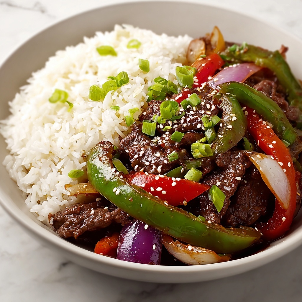 Sizzling Chinese Pepper Steak with Onions Recipe - Recipe Image