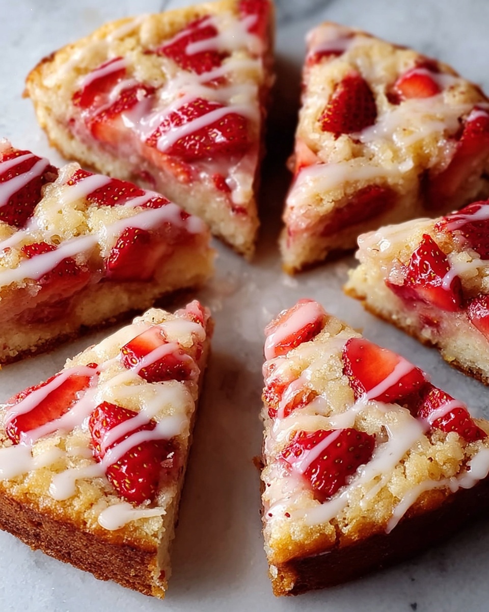 Glazed Strawberry Shortcake Scones Recipe - Recipe Image
