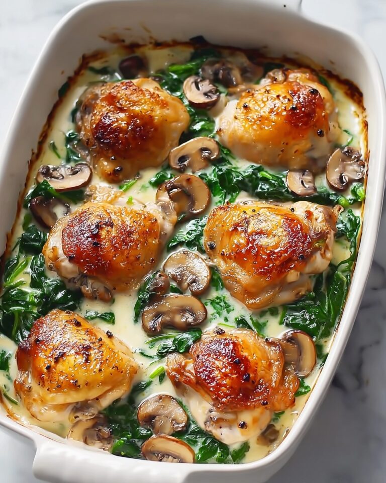 Chicken, Spinach, and Mushroom Low-Carb Oven Bake Recipe