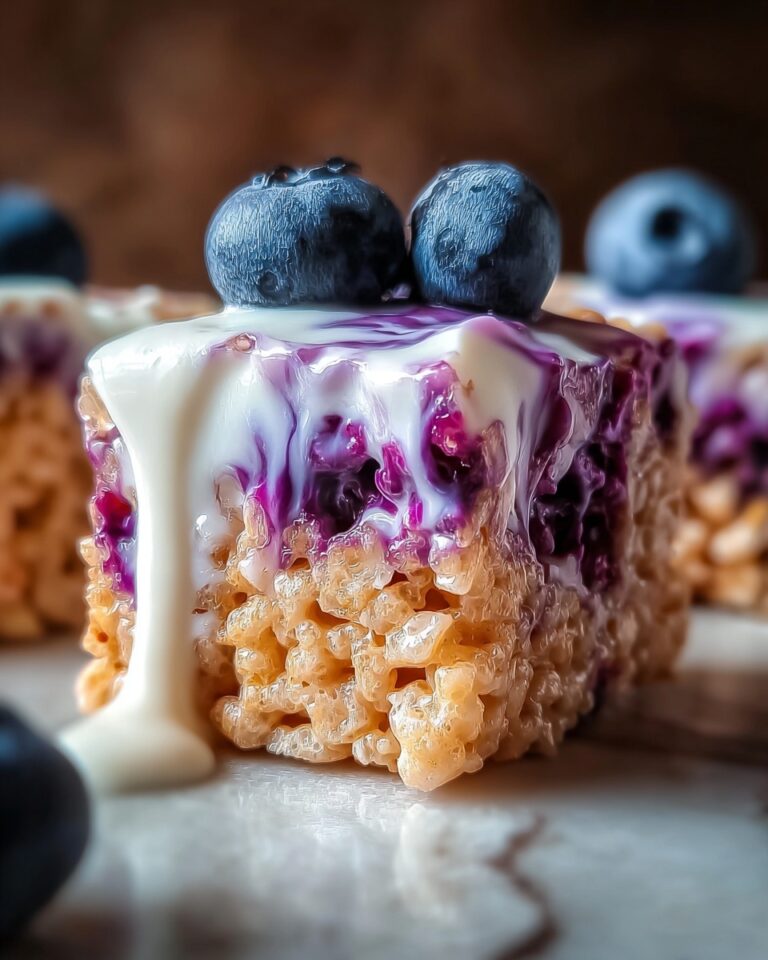 Blueberry Swirl Rice Krispies Treats Recipe