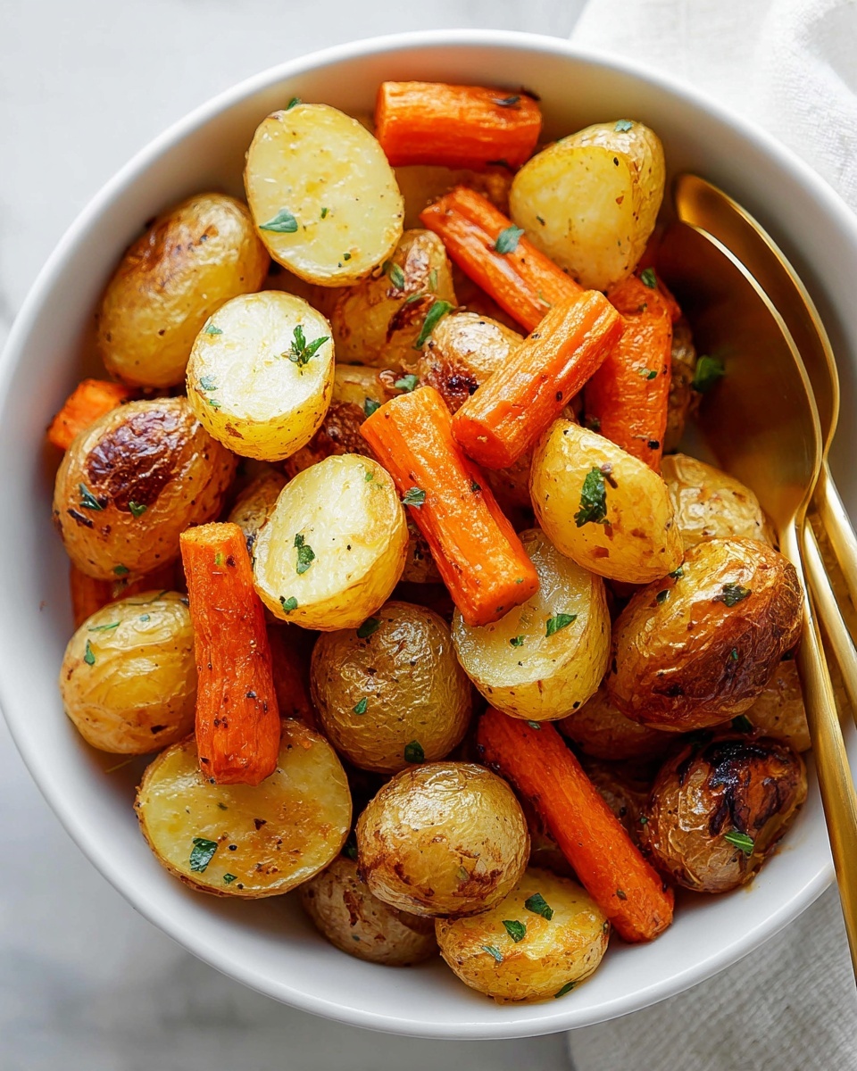Perfect Roasted Potatoes and Carrots Recipe - Recipe Image