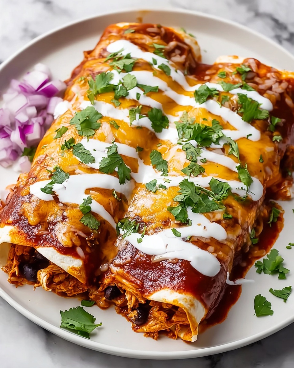 Chicken Enchiladas with Black Beans and Green Chiles Recipe - Recipe Image