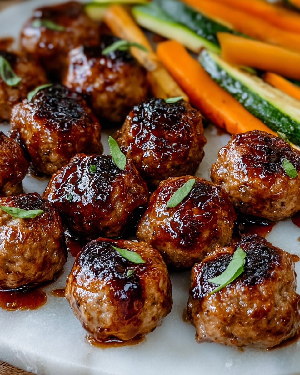 Korean BBQ Meatballs with Vegetables Recipe - Recipe Image