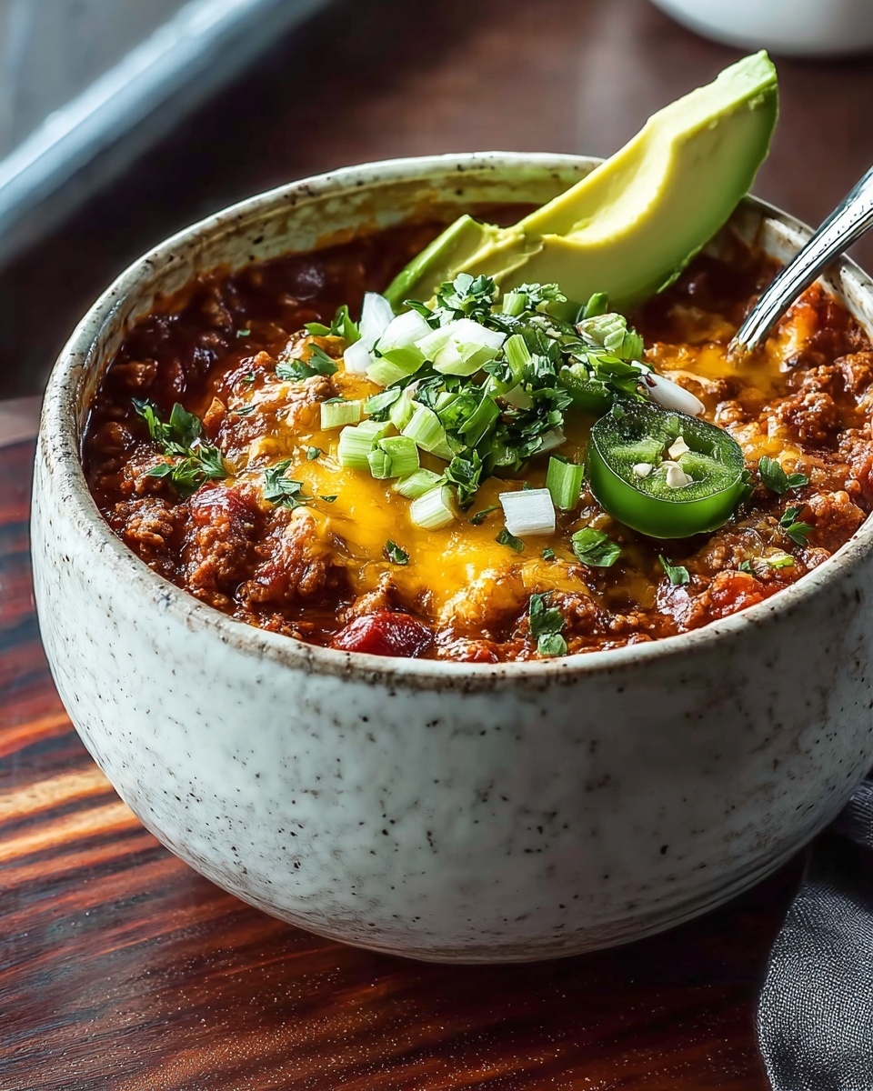 Crockpot Spicy Queso Beef Chili Recipe - Recipe Image