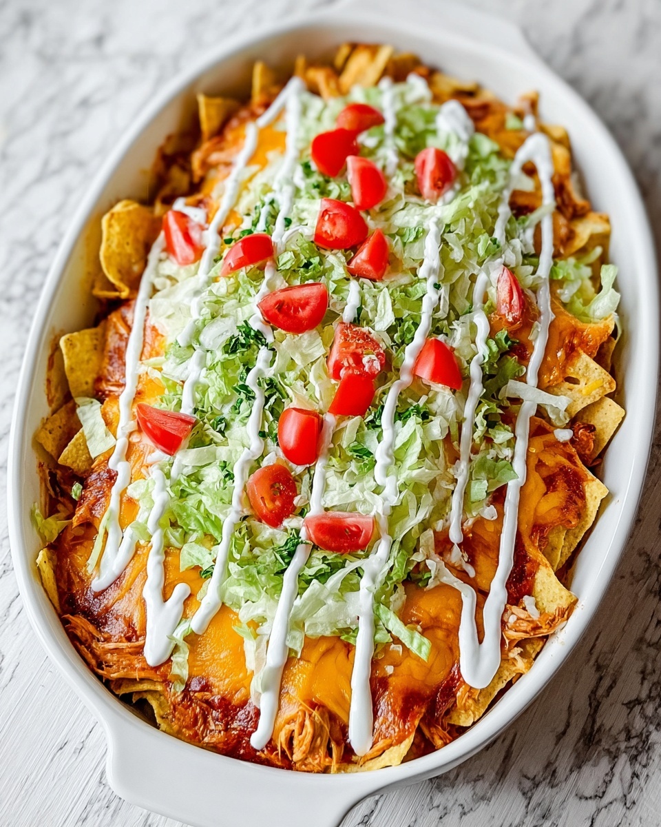 Creamy Chicken Taco Casserole Recipe - Recipe Image