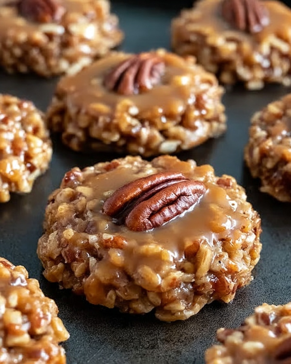 No-Bake Pecan Coconut Praline Cookies Recipe - Recipe Image