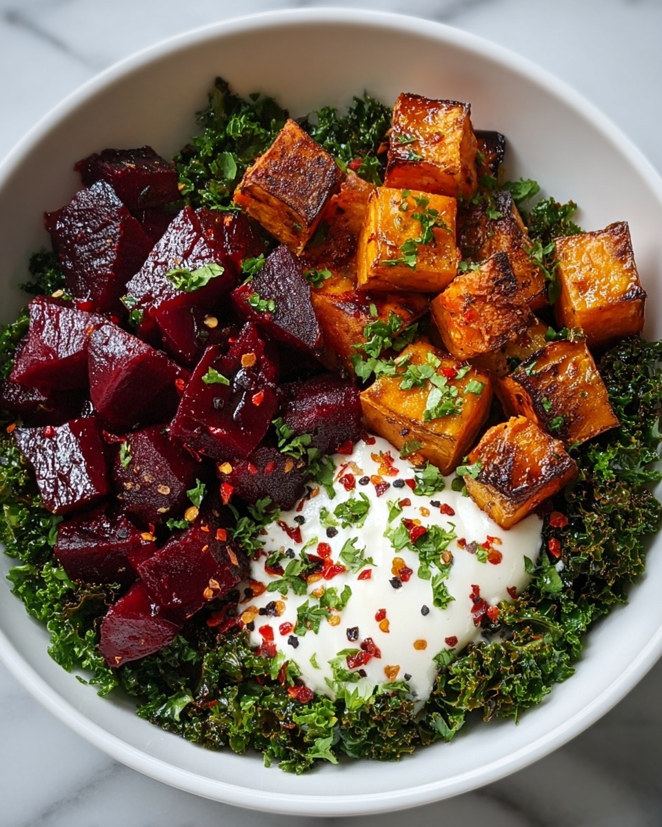 Flavor-Packed Roasted Beet Salad With Easy Homemade Toppings Recipe - Recipe Image