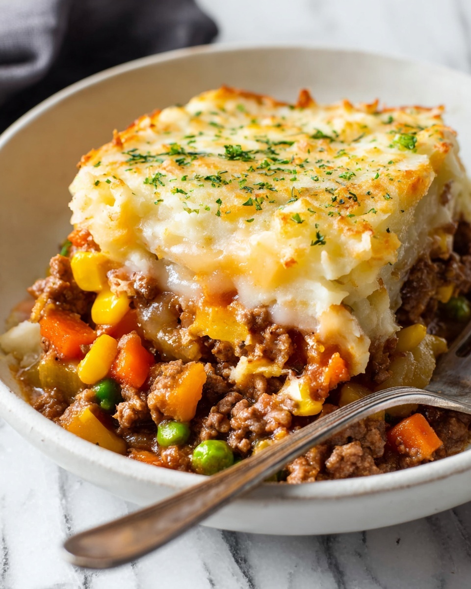 Classic Shepherd's Pie with Beef and Vegetables Recipe - Recipe Image