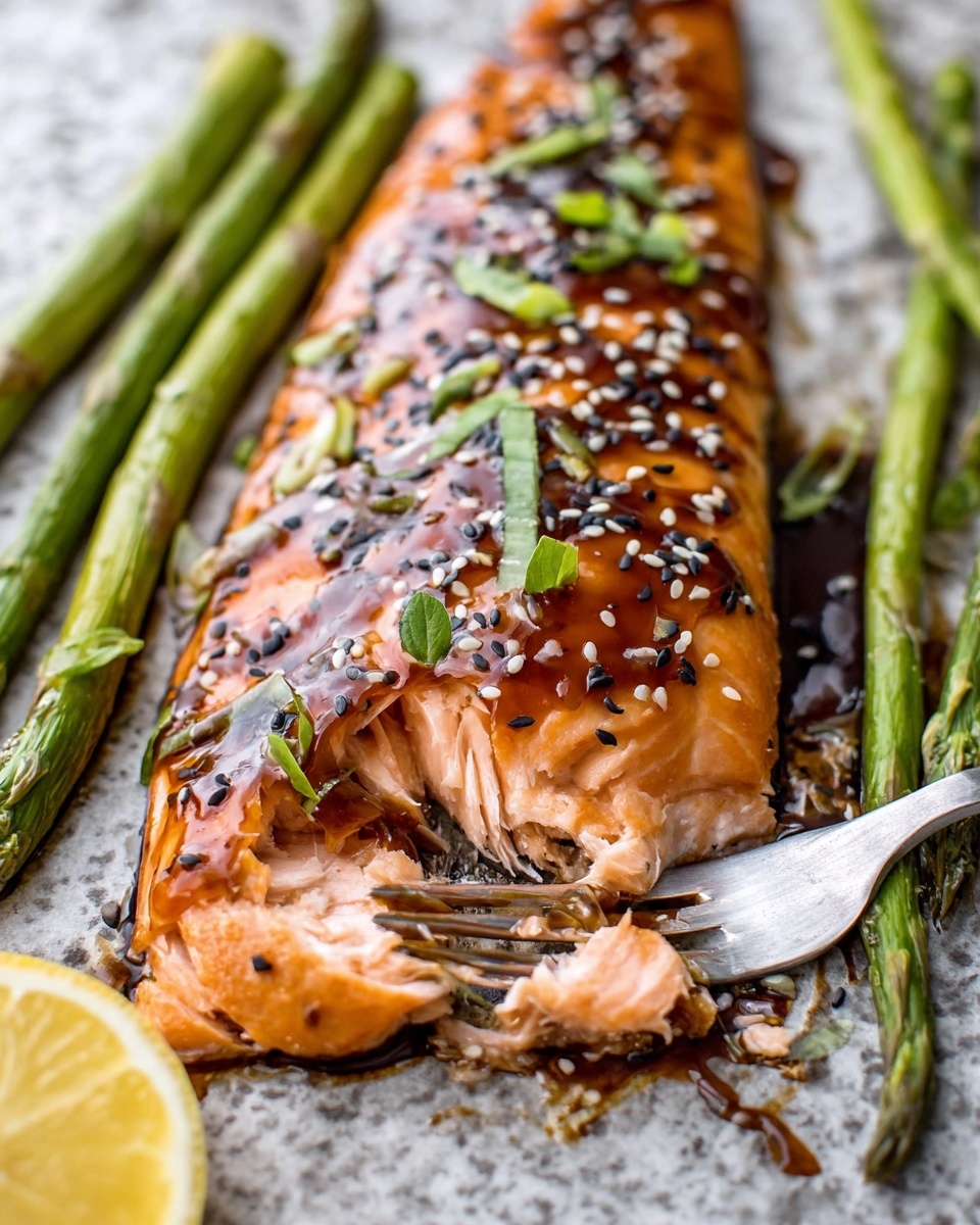 Sheet Pan Salmon and Asparagus with Hoisin Glaze Recipe - Recipe Image