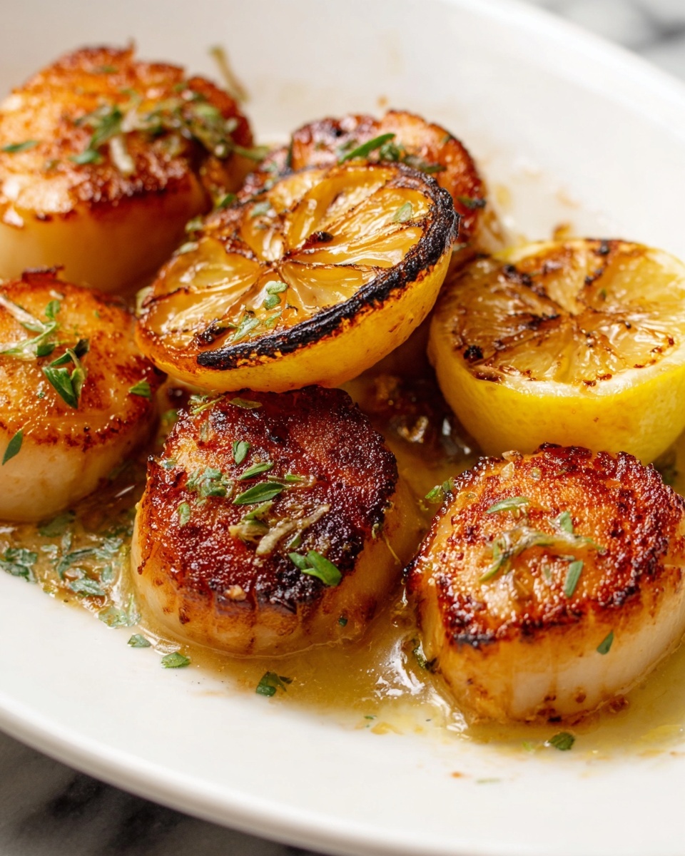 Seared Sea Scallops with Lemon and Parsley Recipe - Recipe Image