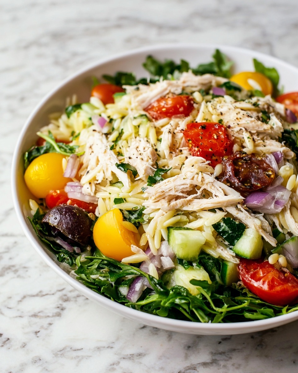 Lemon Orzo Salad with Chicken Recipe - Recipe Image
