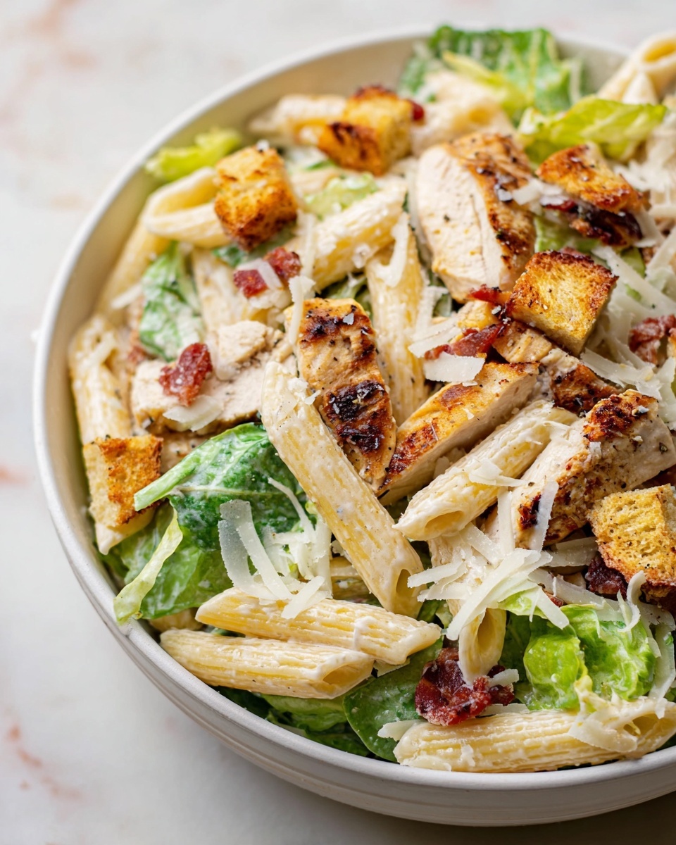 Chicken Caesar Pasta Salad Recipe - Recipe Image