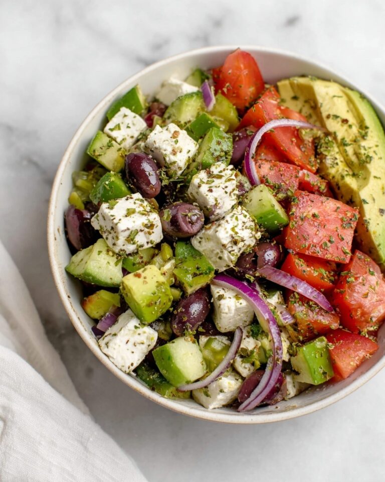 Avocado Greek Salad Recipe