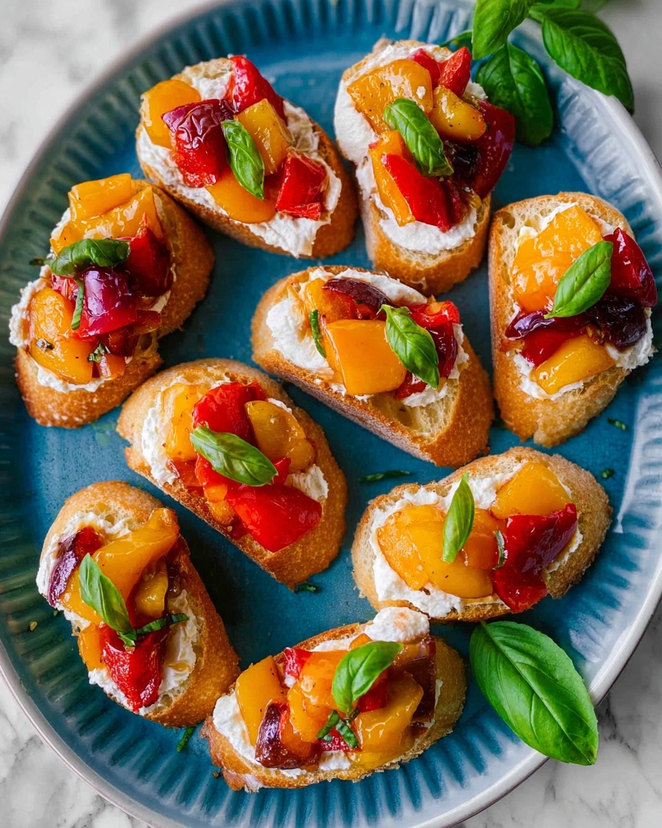 Roasted Pepper Bruschetta Recipe - Recipe Image
