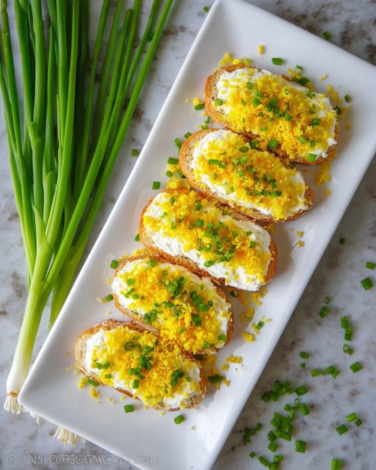 Egg and Chive Canapés with Creamy Swiss Cheese Recipe
