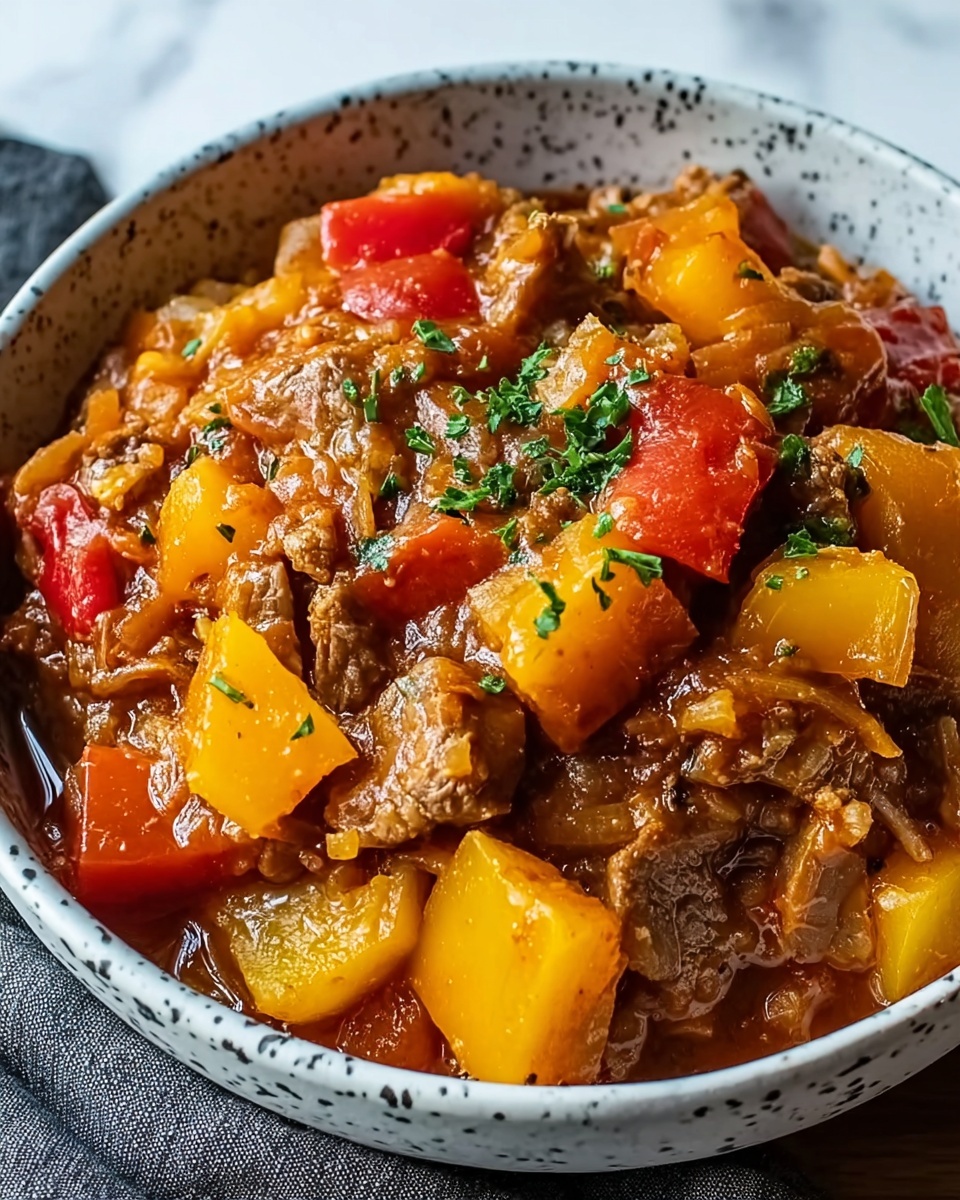 Italian Drunken Noodles with Sausage and Bell Peppers Recipe - Recipe Image