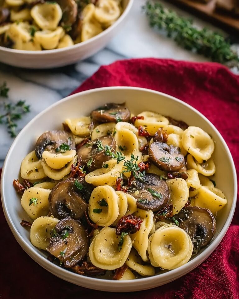 Orecchiette with Mushroom Thyme Sauce Recipe
