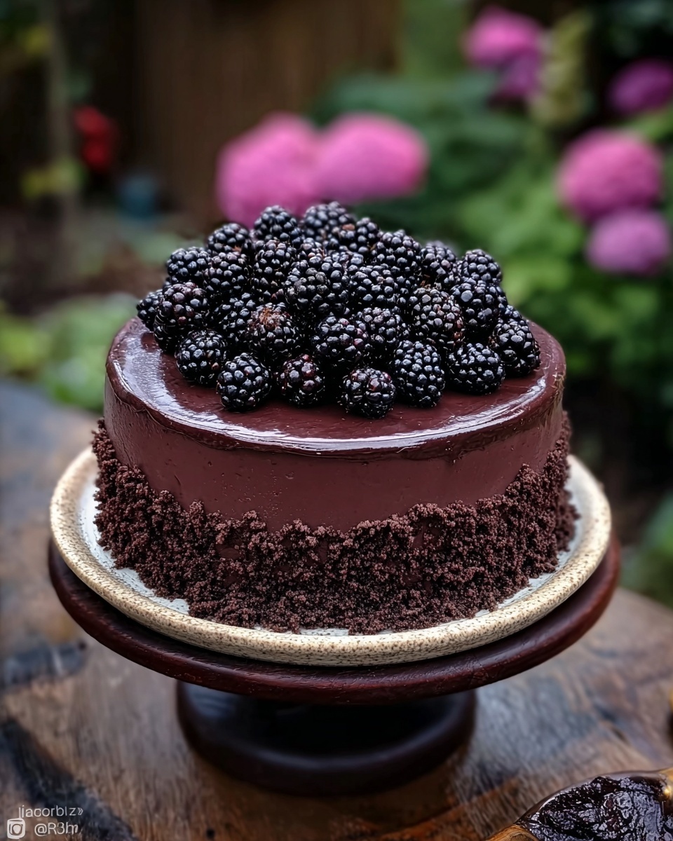 Decadent Blackberry Velvet Gothic Cake Recipe - Recipe Image