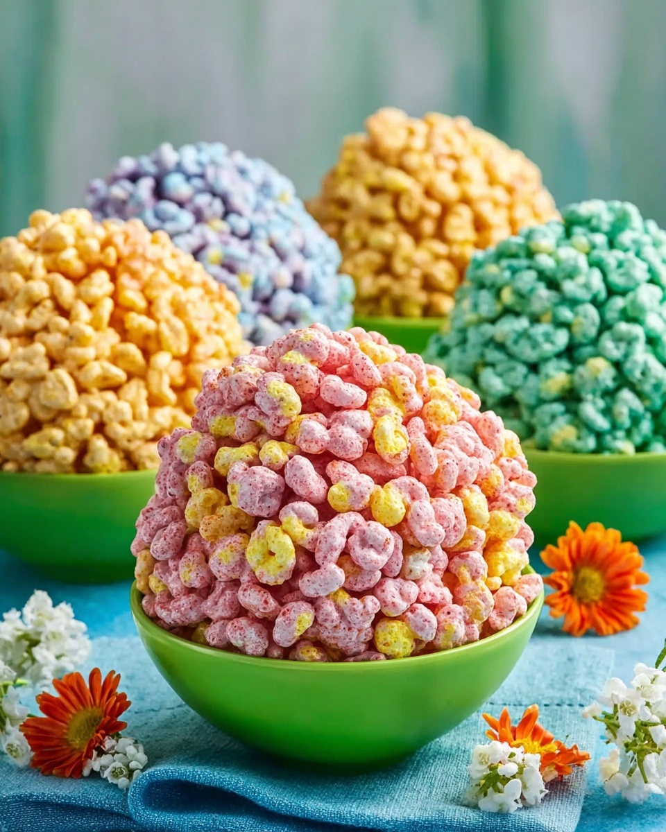 Pastel Rice Krispies Eggs Recipe - Recipe Image