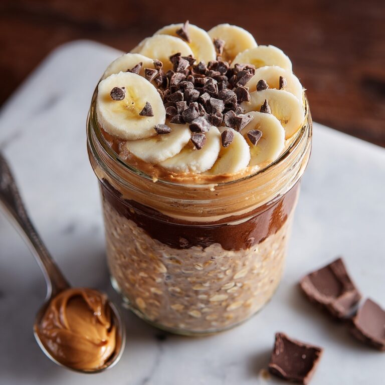 Chocolate Peanut Butter Overnight Oats Recipe