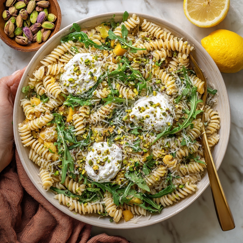 Lemon Burrata Pasta Salad Recipe - Recipe Image