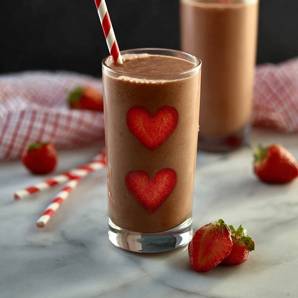 Strawberry Chocolate Sweetheart Smoothie Recipe - Recipe Image