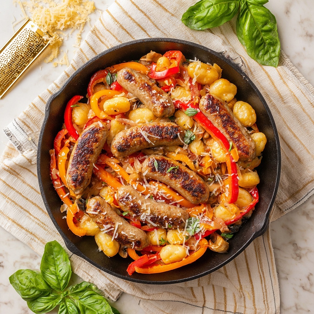 Gnocchi with Sausage and Peppers Recipe - Recipe Image
