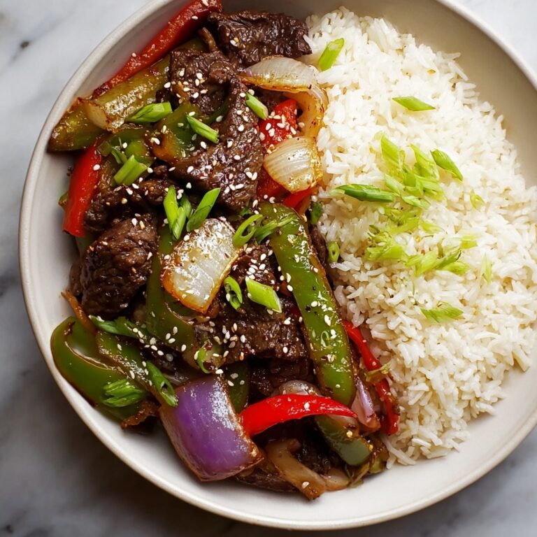 Sizzling Chinese Pepper Steak with Onions Recipe