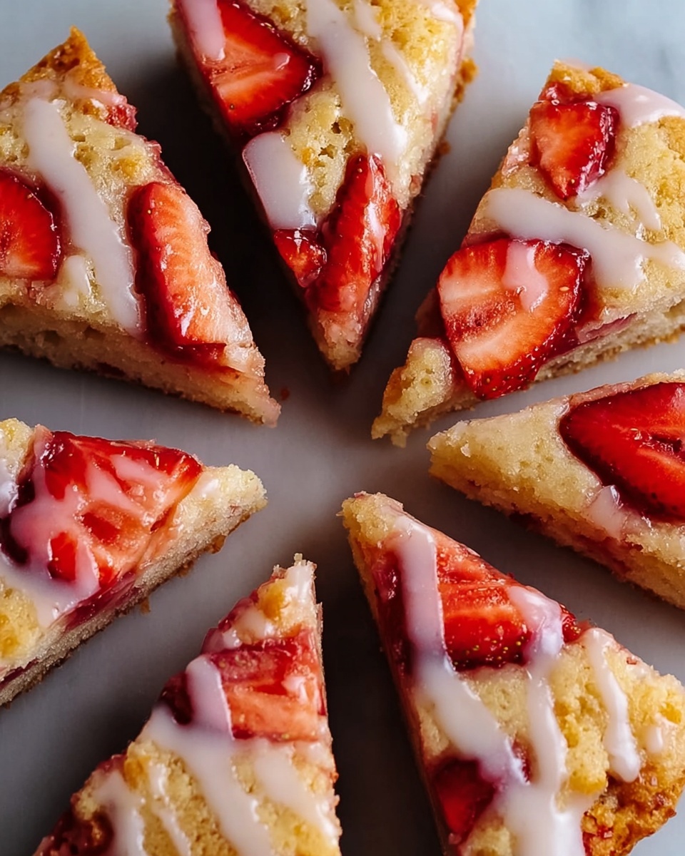 Glazed Strawberry Shortcake Scones Recipe - Recipe Image