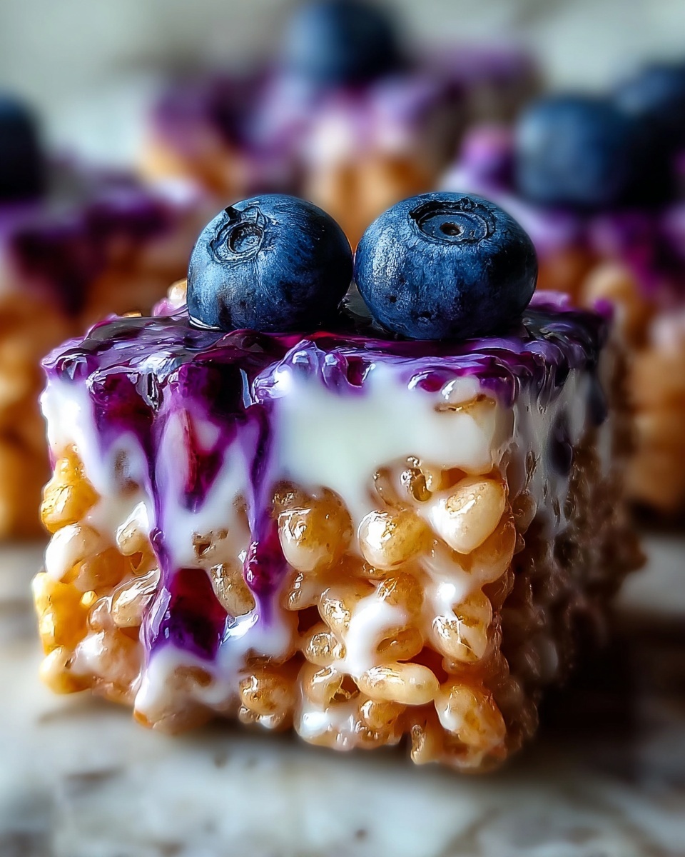 Blueberry Swirl Rice Krispies Treats Recipe - Recipe Image