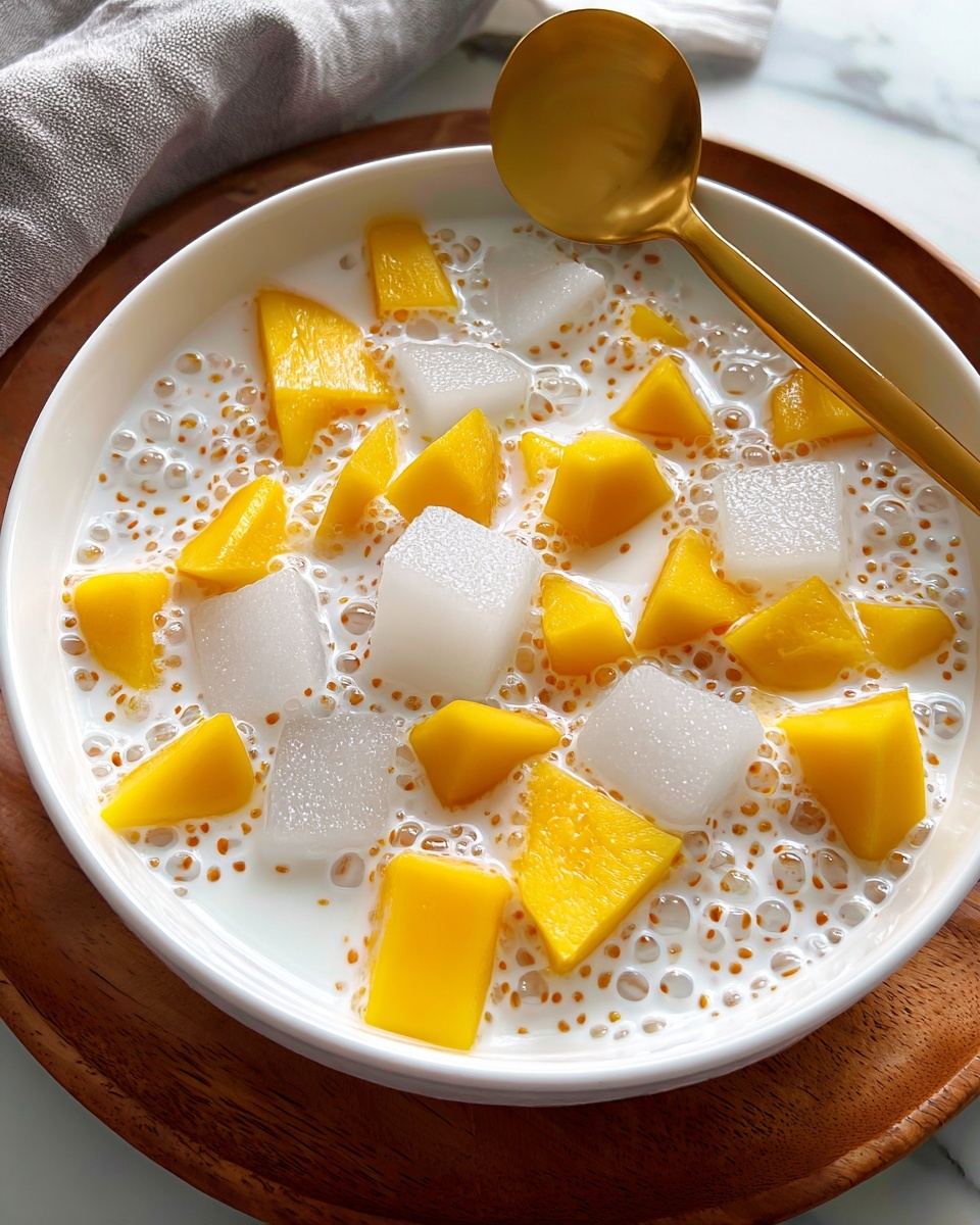 Mango Bango: Creamy Mango and Sago Pearls in Coconut Milk Recipe - Recipe Image