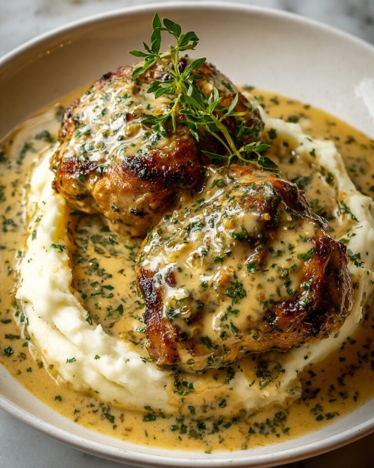 Smothered Chicken Thighs with Creamy Gravy Recipe