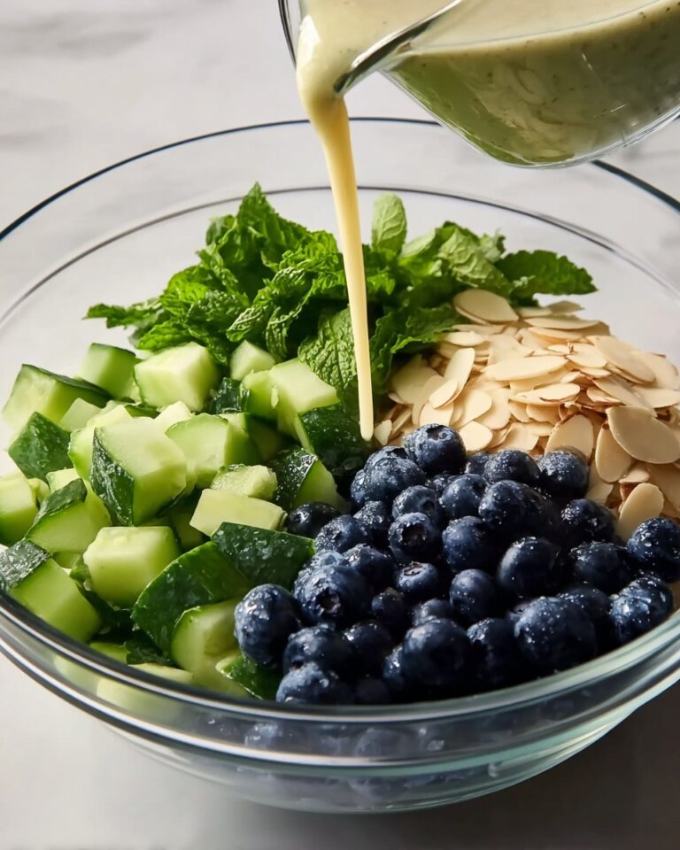Cucumber Blueberry Salad with Mint and Almonds Recipe