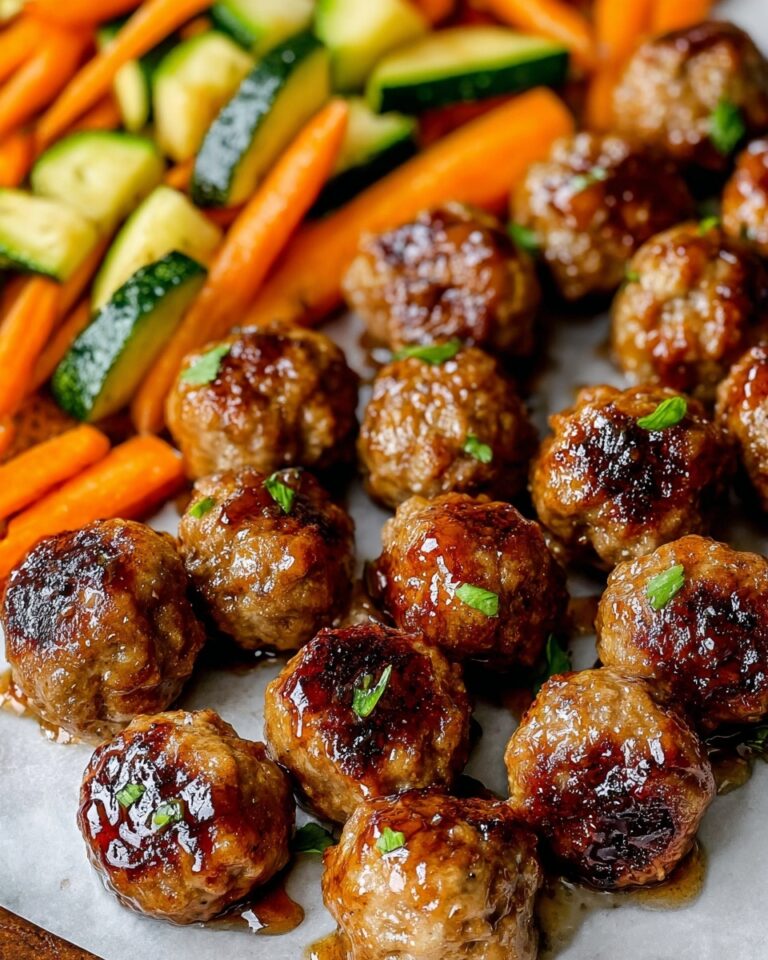 Korean BBQ Meatballs with Vegetables Recipe